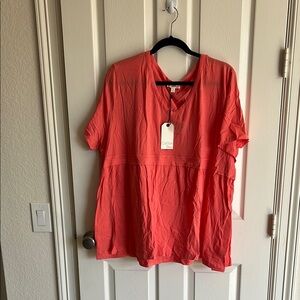 Women's Coral Top - NWT